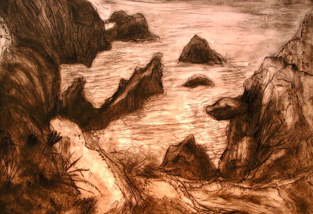 Kynance Cove * Drypoint