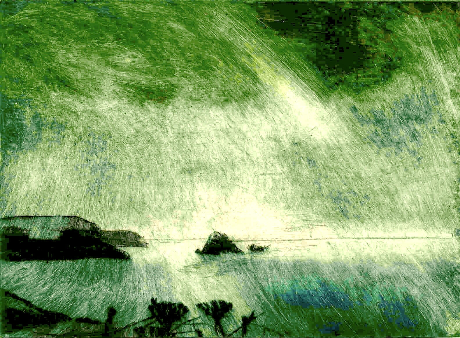 Gerrans Bay * Drypoint/Monotype